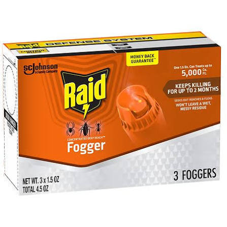 RAID FOGGER BOMB 3/PK 4.5OZ. 77701