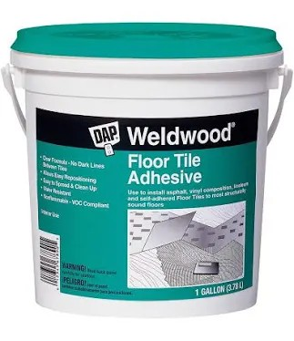 ADHESIVE VINYL TILE CLEAR SET 1/GAL DAP 00137 PA