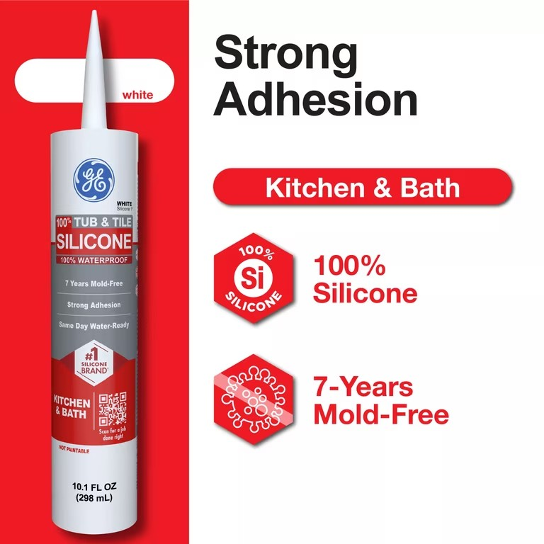 SILICONE SEALENT WHITE KITCHEN & BATH 9.8 OZ GE #712
