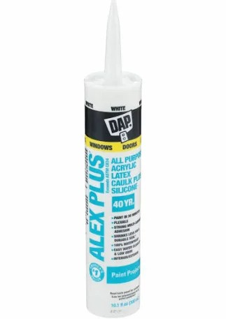 SILICONE ALEX PLUS ACRYLIC LATEX WHITE DAP 18152