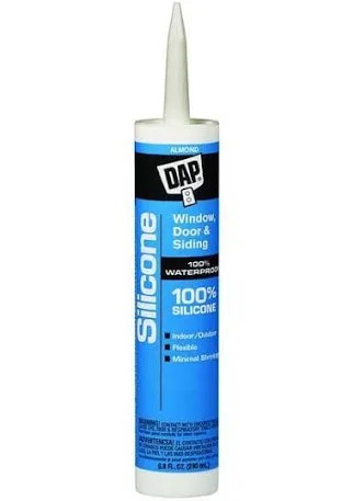 WINDOW,DOOR & SIDING SILICONE SEALANT ALMOND 100% 10.1 OZ  DAP 8649