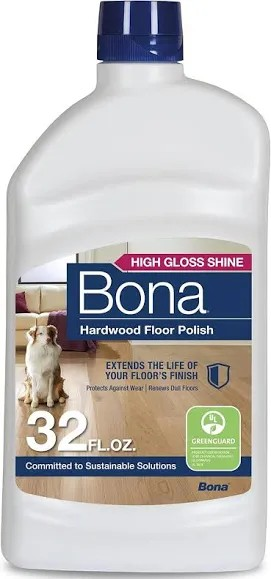 BONA HARDWOOD FLOOR POLISH HIGH GLOSS WP510051002 #32OZ