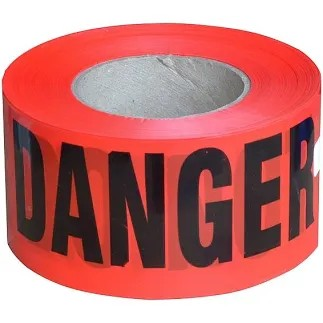 DANGER TAPE RED DANGER 3" X 1000'