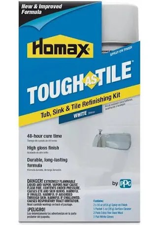 HOMAX WHITE (TOUGH AS TILE GLAZE) SPRAY 2/PACK