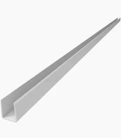 MOLDING PLASTIC U SHAPE F/MELAMINE 8' WHITE