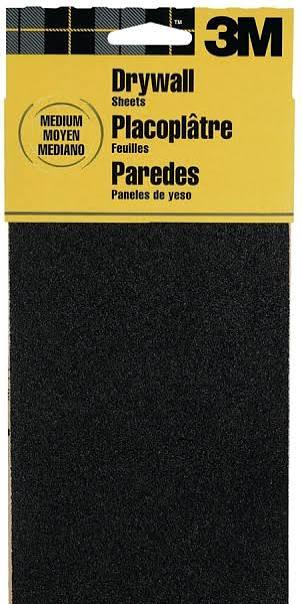 DRYWALL SANDPAPER SHEETS 4-3/16 X 11 MED
