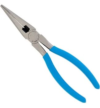 CHANNEL LOCK LONG NOSE PLIER  8" W/ SIDE CUTTER CHL317