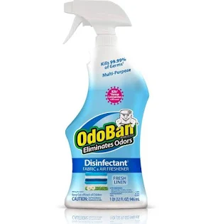 ODOBAN DISINFECTANT SPRAY FABRIC & AIR FRESHNER FRESH LINEN 32OZ #910701