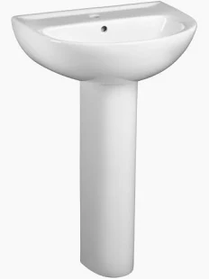 PEDESTAL LAVATORY SINK 24" X 19" PRESTIGE WHITE 8" CENTER SET
