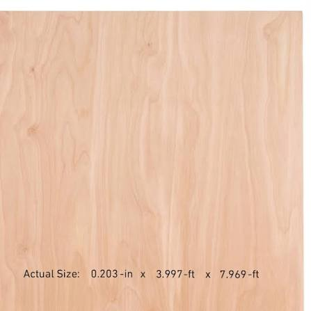 PLYWOOD BIRCH 1/4" 4' X 8'